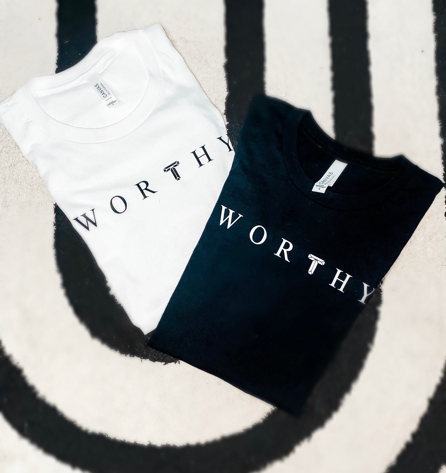 Unisex Black WORTHY T-shirt