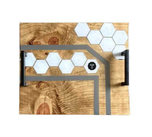 Gray, Modern Hexagon, Accent Tray